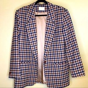 Pendleton houndstooth wool blazer